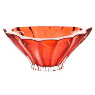 Salaterka kryształ Bohemia Plantica Red 22cm